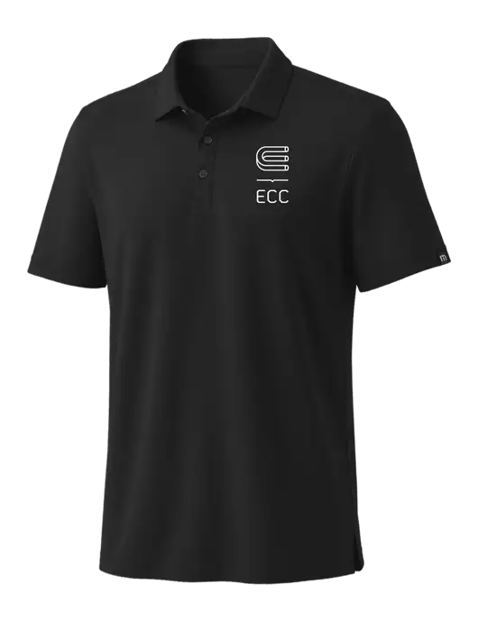 TravisMathew Black Coto Performance Polo w/ECC Logo
