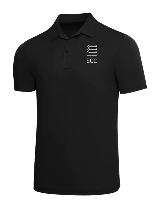 TravisMathew Black Solid Oceanside Polo w/ECC Logo