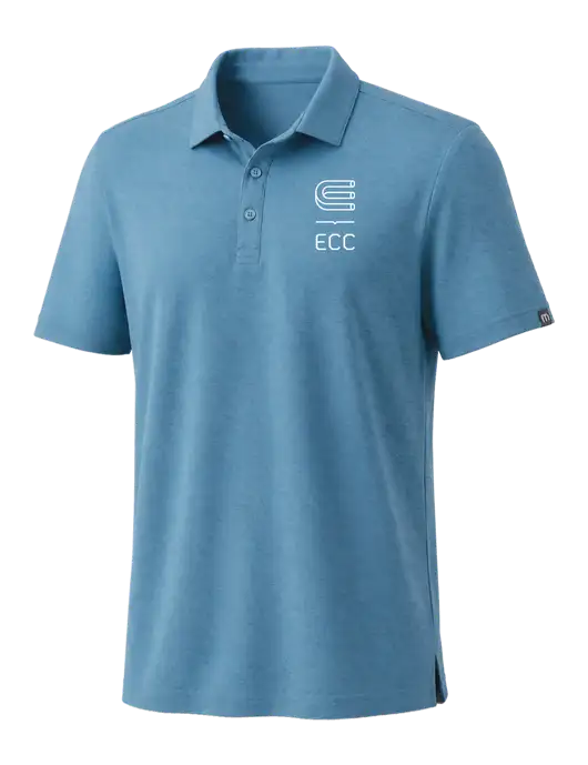 TravisMathew Dark Carolina Blue Coto Performance Polo w/ECC Logo