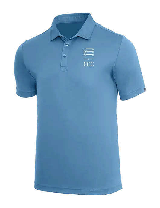 TravisMathew Dark Carolina Blue Coto Performance Polo w/ECC Logo