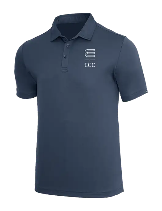 TravisMathew Dark Slate Blue Coto Performance Polo w/ECC Logo