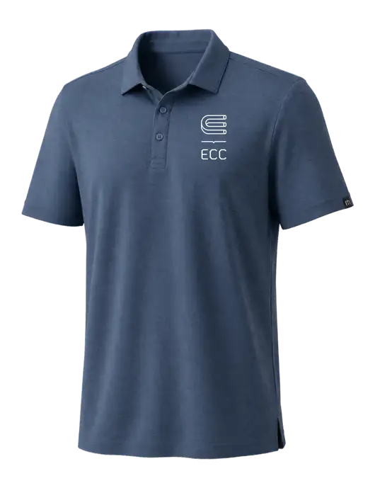 TravisMathew Dark Slate Blue Coto Performance Polo w/ECC Logo