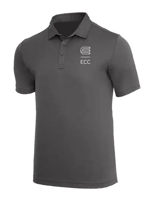 TravisMathew Med Dark Grey Coto Performance Polo w/ECC Logo