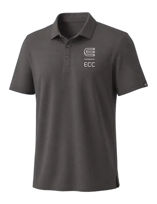 TravisMathew Med Dark Grey Coto Performance Polo w/ECC Logo