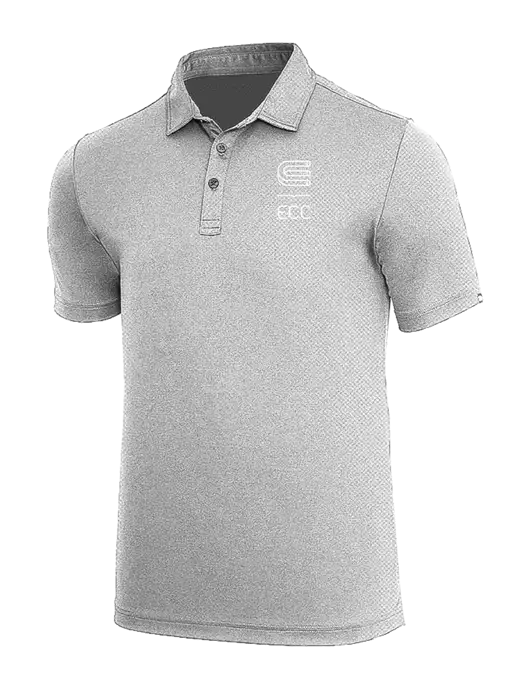 TravisMathew Medium Grey Heather Coto Performance Polo w/ECC Logo