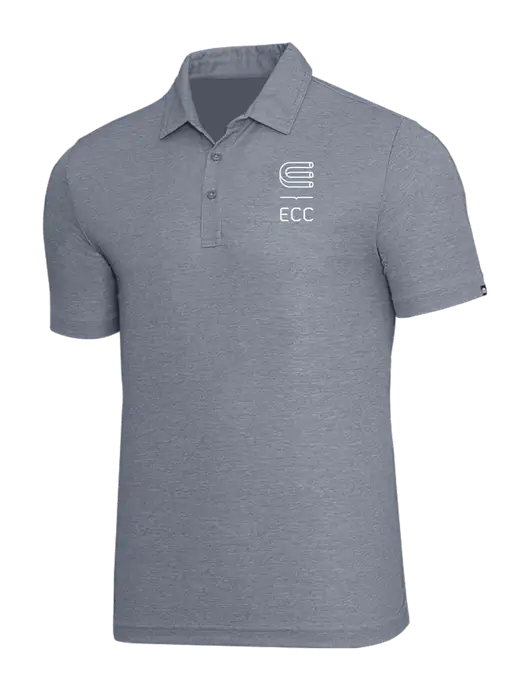 TravisMathew Navy Heather Oceanside Polo w/ECC Logo