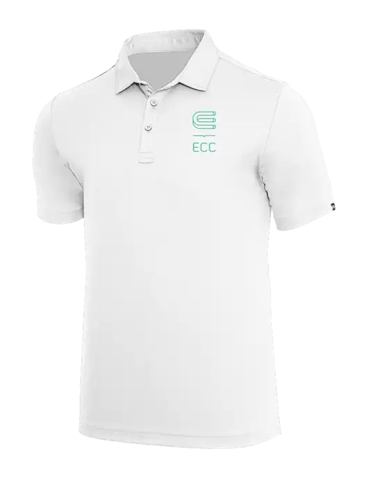TravisMathew White Coto Performance Polo w/ECC Logo