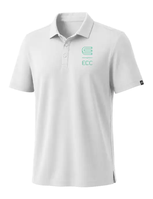 TravisMathew White Coto Performance Polo w/ECC Logo