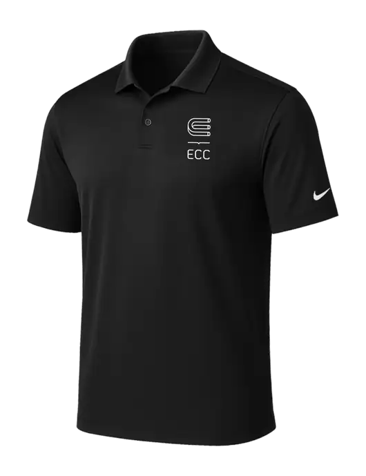 NIKE Black Victory Solid Polo w/ECC Logo
