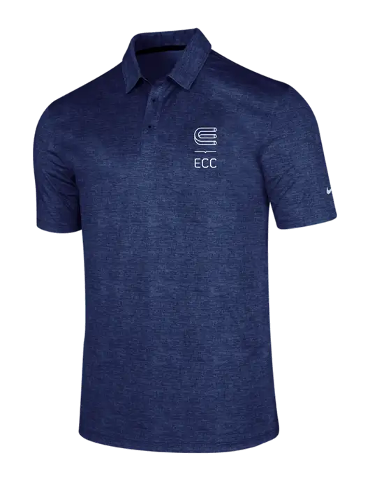 NIKE Blustery Dark Royal Dri-Fit Crosshatch Polo w/ECC Logo