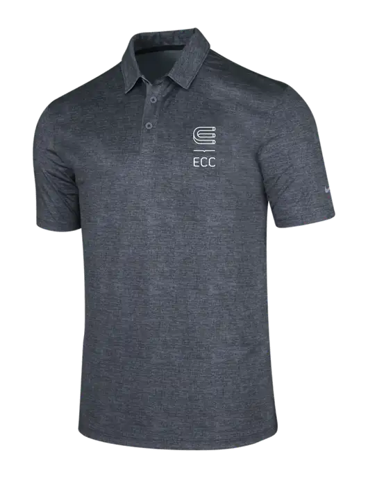 NIKE Dark Grey Dri-Fit Crosshatch Polo w/ECC Logo