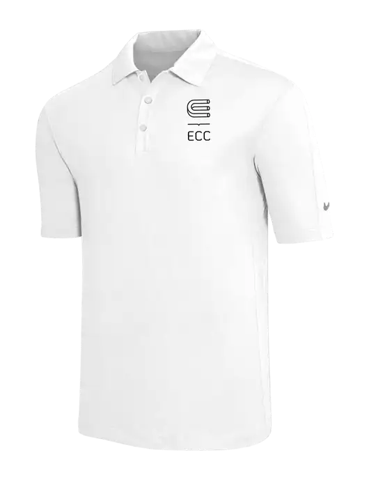 Nike White Tech Sport Dri-FIT Polo w/ECC Logo