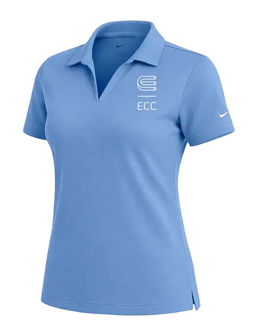 NIKE Carolina Blue Womens Dri-Fit Micro Pique Polo w/ECC Logo