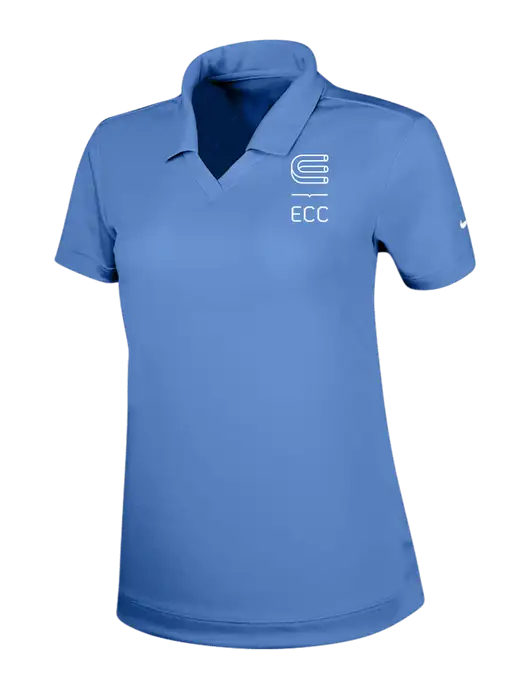 NIKE Carolina Blue Womens Dri-Fit Micro Pique Polo w/ECC Logo
