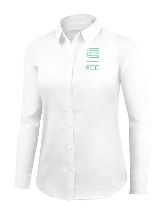 Brooks Brothers Womens White Wrinkle-Free Stretch Nailhead Shirt w/ECC Logo