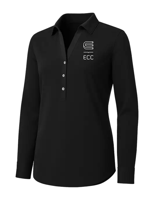 Womens Black City Stretch Shirt w/ECC Logo