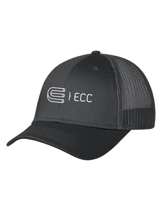 Charcoal Mesh Trucker Cap Snap Back w/ECC Logo