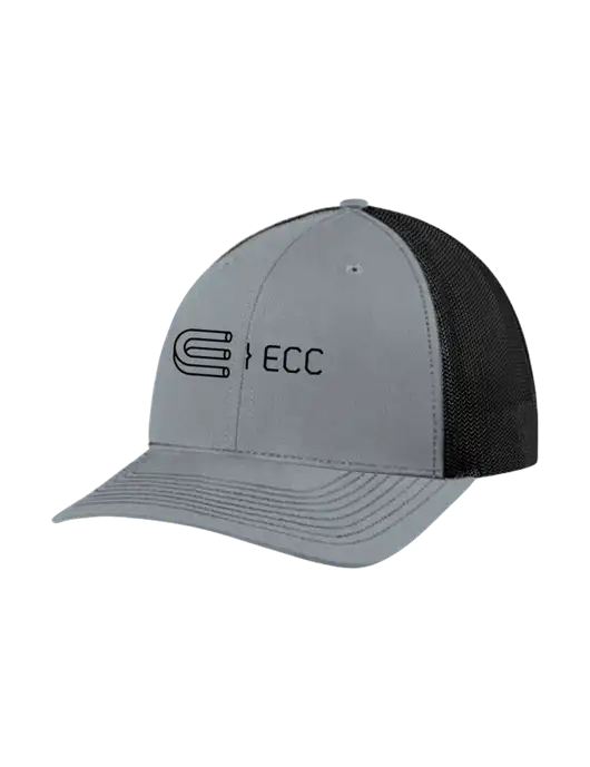 Richardson Adjustable Snapback Original 112 Trucker Cap Heather Grey w/Black Mesh w/ECC Logo