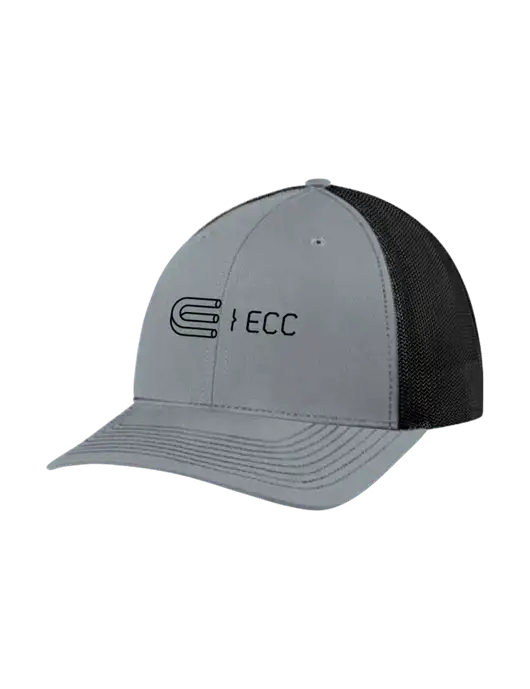 Richardson Adjustable Snapback Original 112 Trucker Cap Heather Grey w/Black Mesh w/ECC Logo