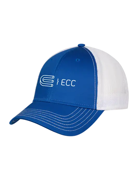 Royal & White Mesh Trucker Cap Snap Back w/ECC Logo