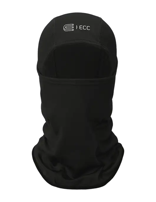 Black CornerStone Smooth Fleece Face Mask w/ECC Logo