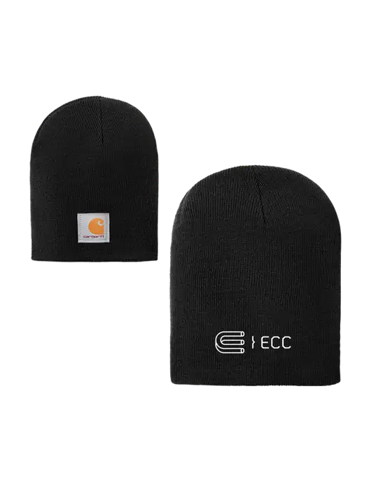 Carhartt Black Acrylic Knit Hat w/ECC Logo