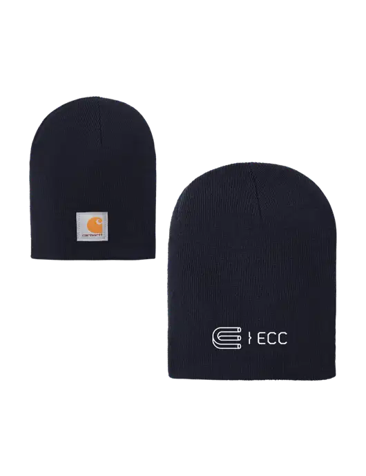 Carhartt Dark Navy Acrylic Knit Hat w/ECC Logo