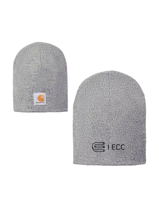 Carhartt Light Grey Heather Acrylic Knit Hat w/ECC Logo