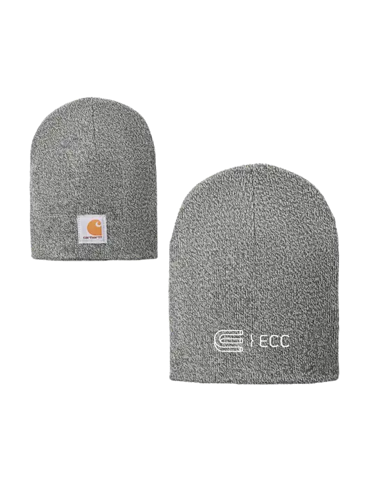 Carhartt Medium Grey Heather Acrylic Knit Hat w/ECC Logo