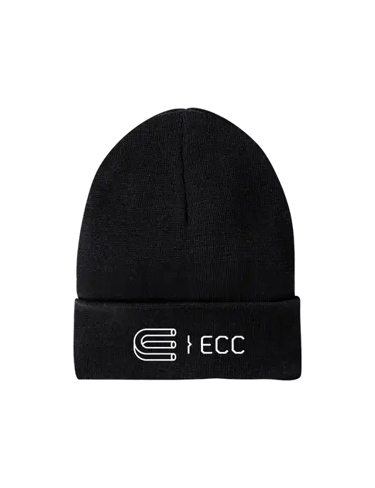 Recycled Black Beanie w/ECC Logo