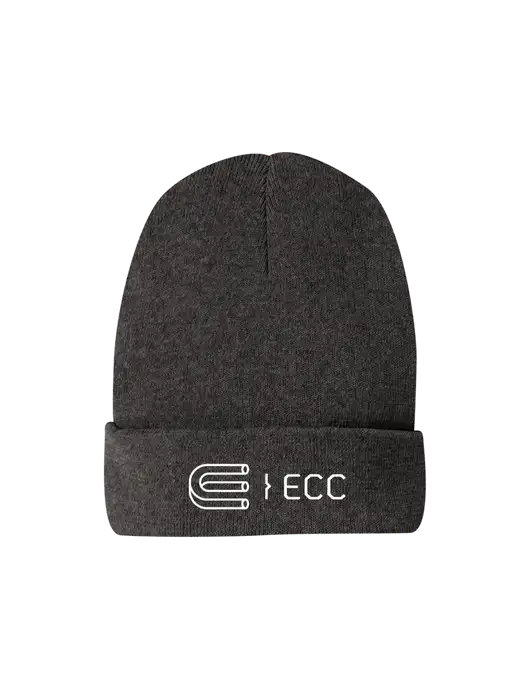 Recycled Charcoal Heather Beanie w/ECC Logo