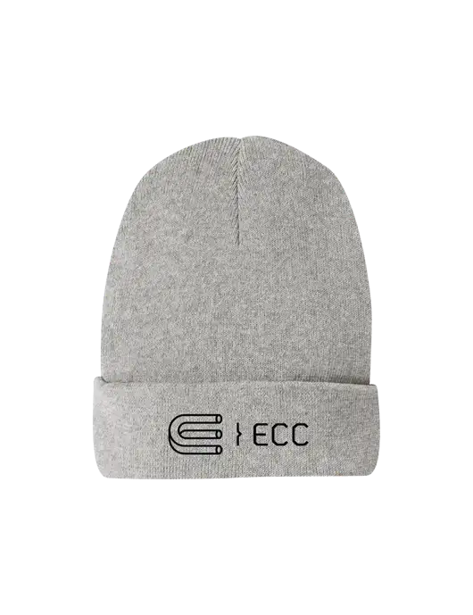 Recycled Light Heather Grey Beanie w/ECC Logo