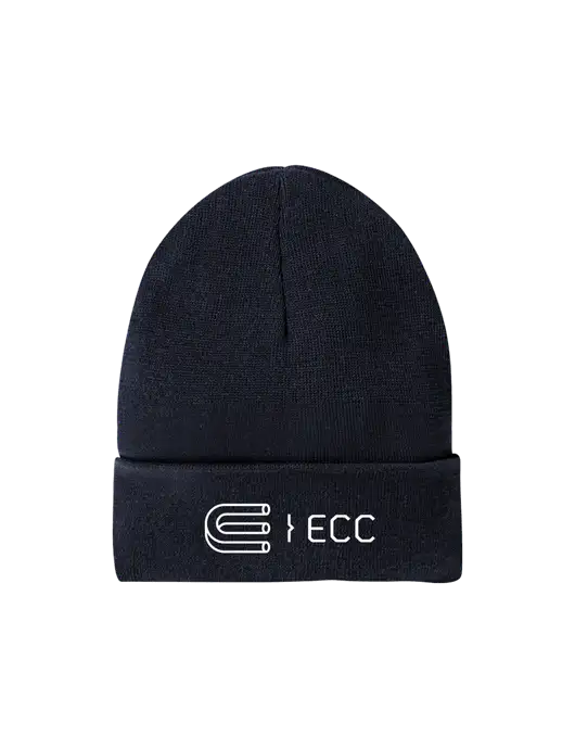 Recycled True Navy Beanie w/ECC Logo