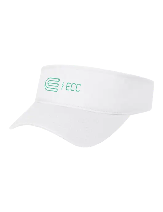 White Cap Visor w/ECC Logo