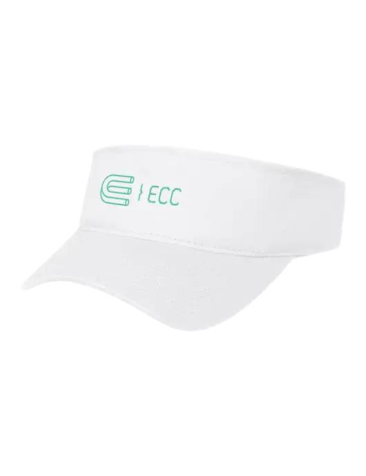 White Cap Visor w/ECC Logo