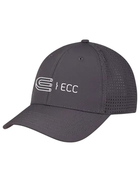 Charcoal Performance Stretchable Cap Hook & Loop w/ECC Logo