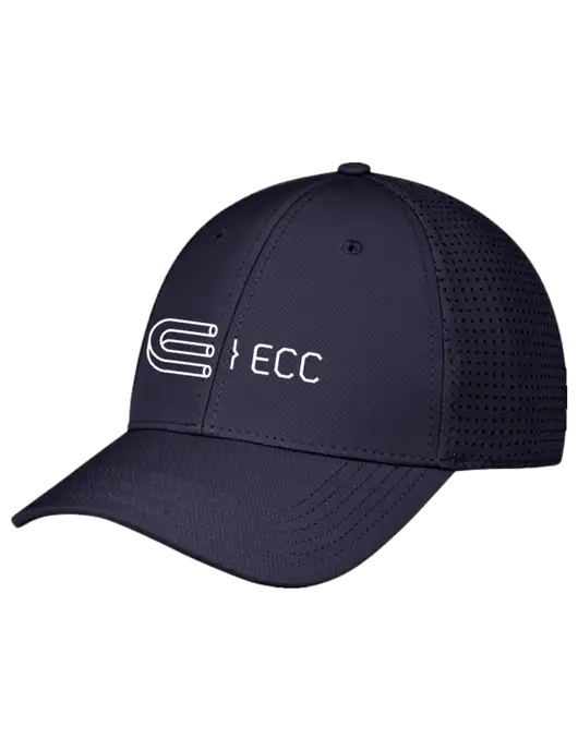 Navy Performance Stretchable Cap Hook & Loop w/ECC Logo