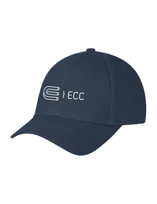 Navy Structured Cap Hook & Loop w/ECC Logo