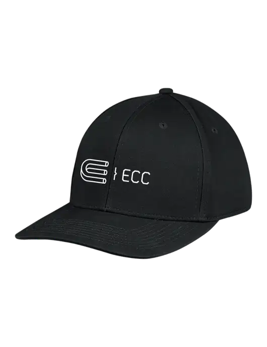 Premium Modern Structured Twill Black Snapback Cap w/ECC Logo