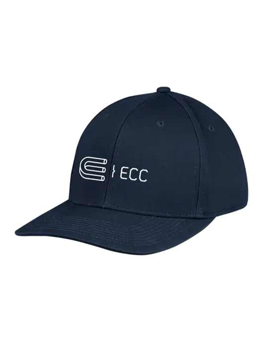 Premium Modern Structured Twill Navy Snapback Cap w/ECC Logo