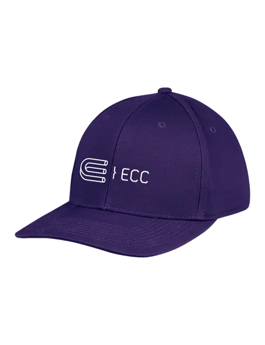 Premium Modern Structured Twill Purple Snapback Cap w/ECC Logo