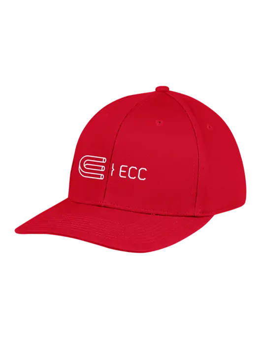 Premium Modern Structured Twill Red Snapback Cap w/ECC Logo