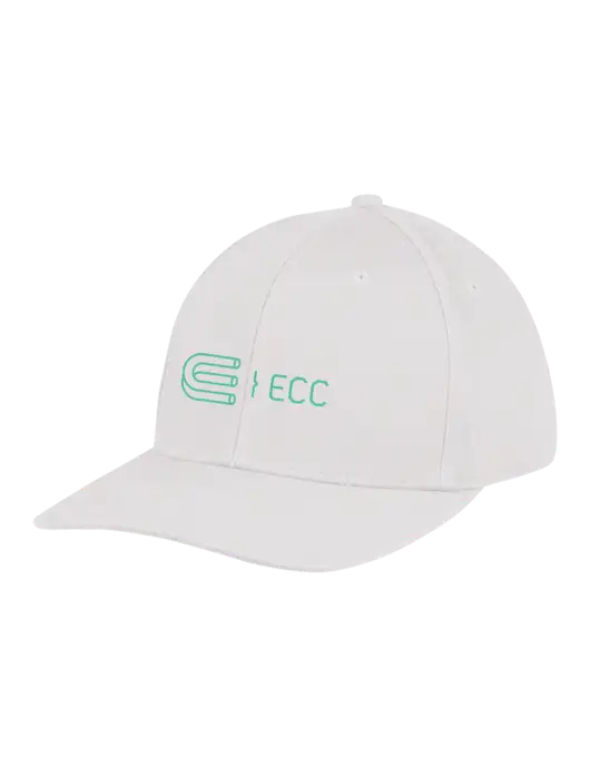 Premium Modern Structured Twill White Snapback Cap w/ECC Logo