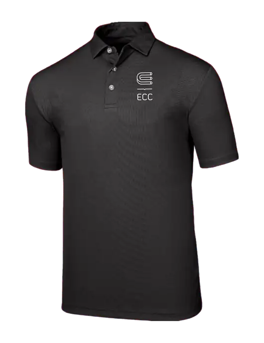 Callaway Birdseye Black Polo w/ECC Logo