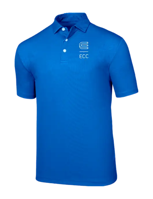 Callaway Birdseye Dark Carolina Blue Polo w/ECC Logo
