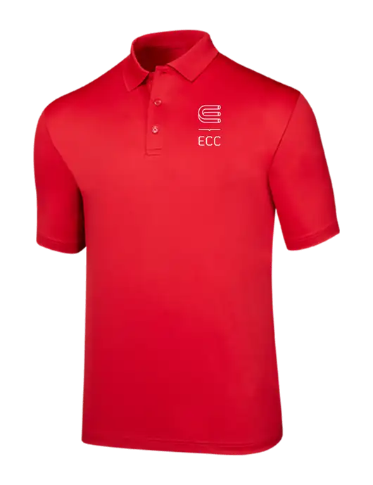 Callaway Opti-Dri Red Chev Polo w/ECC Logo