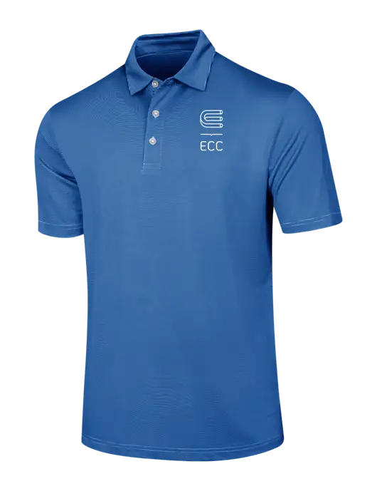 Callaway Royal Blue Fine Line Stripe Polo w/ECC Logo
