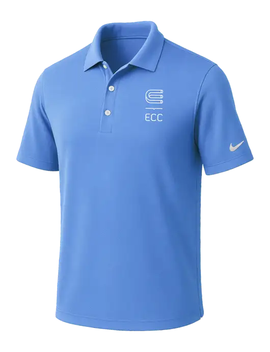 NIKE Carolina Blue Dri-Fit Micro Pique Polo w/ECC Logo