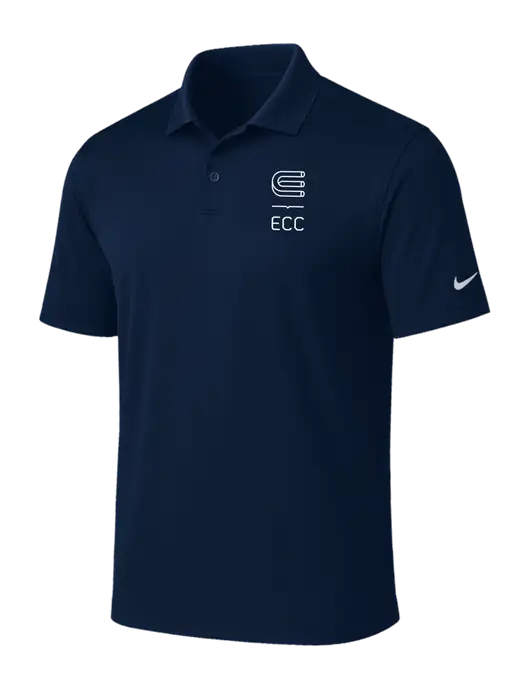 NIKE Navy Victory Solid Polo w/ECC Logo
