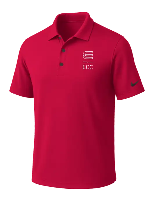 NIKE Red Dri-Fit Micro Pique Polo w/ECC Logo